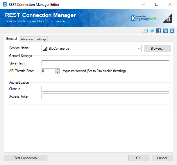 SSIS REST BigCommerce Connection Manager